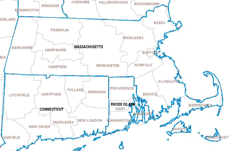 Southern New England Counties
