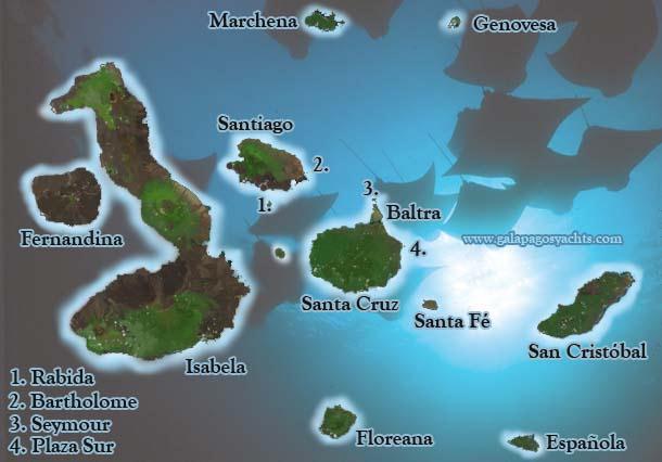 Map of the Galapagos
