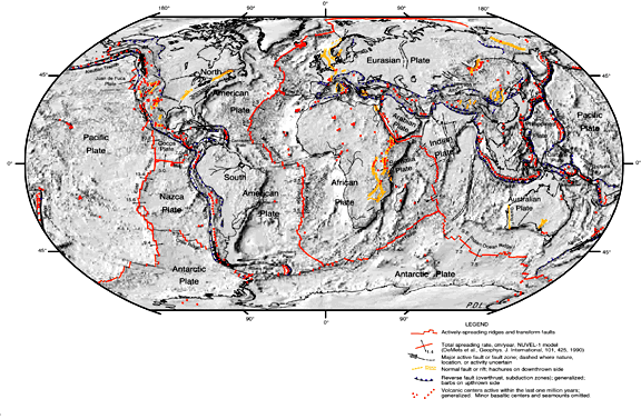 Movement of Tectonic Plates