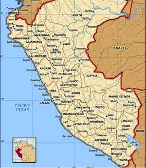 Map of Peru