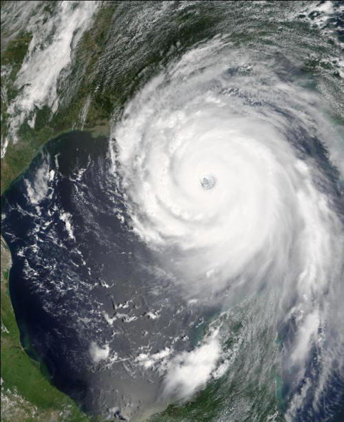 NASA Satellite Images showing Katrina over the Gulf of Mexico