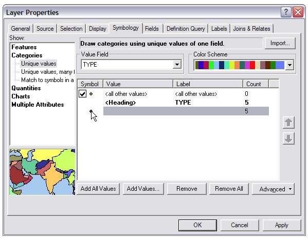 Symbol Selector Gis