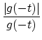 $\displaystyle {\frac{{\vert g(-t)\vert}}{{g(-t)}}}$