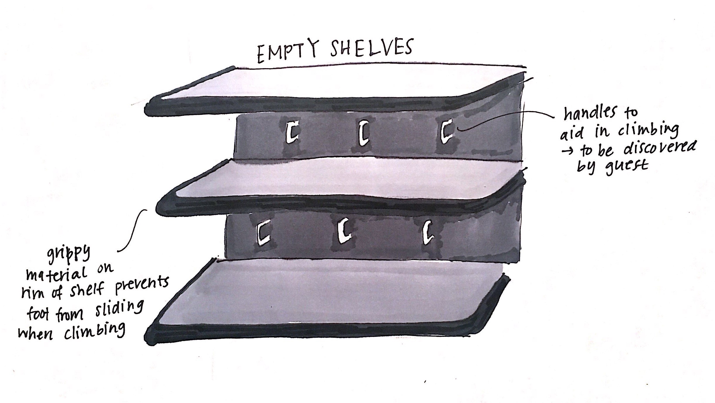 climbing shelves