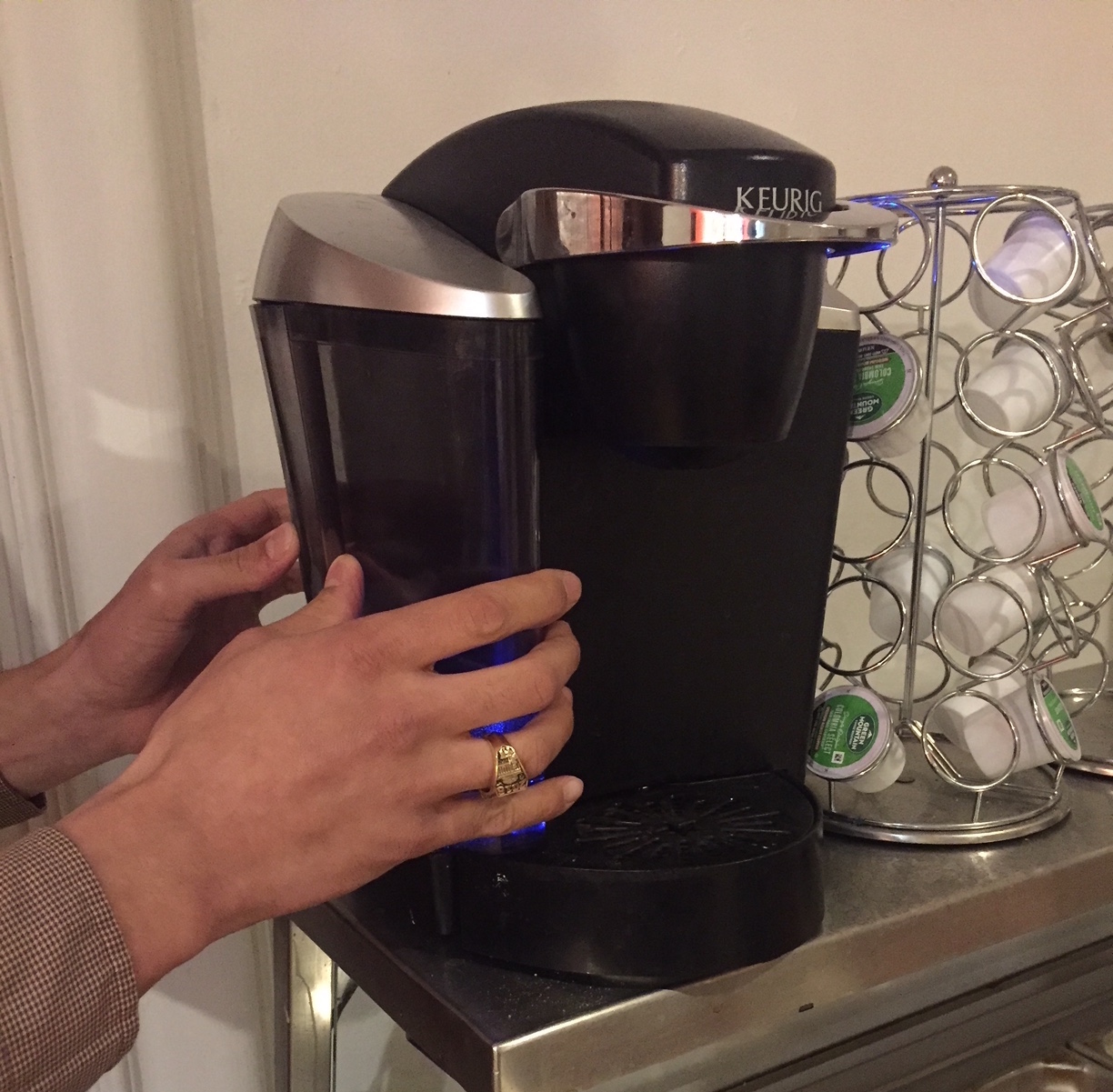 Fill a Thermos Travel Cup in a Keurig Coffee Maker 