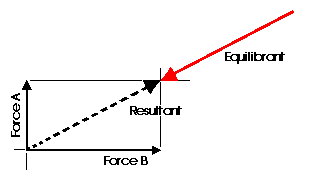 three forces that have been broken down into components.  Each one has a seperate, and unique, set of two components that lie to each side of the force.