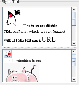 Text pane Image