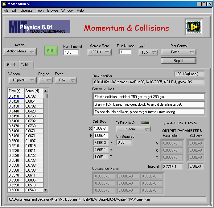 Impulse Calculation Result