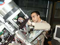 Student with telescope