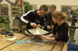 DTU students with project