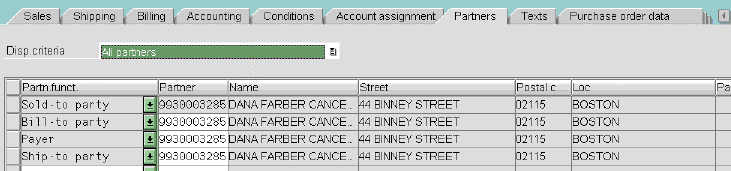 Change project order: partners tab