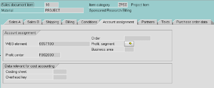 Change project order: item data