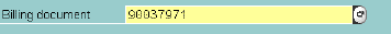 Change Billing Document: initial screen