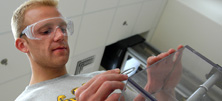 photo of student in lab