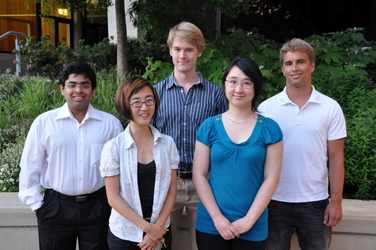 (From L to R) Raghu Mahajan SB '11, Yan Zhu, SB '11, Nathaniel Thomas SB '11, Fangfei Shen SB '11, and Ken Van Tilburg SB '11. Joan Smith SB '11 not in photo. Not pictured:  Joan C. Smith