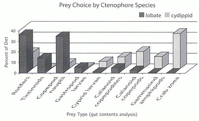 Graph of Prey Type and Percent of Diet