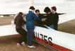 photo of UROP students with a glider plane