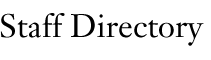 Staff Directory