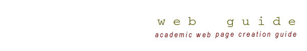 Academic Web Page Creation Guide
