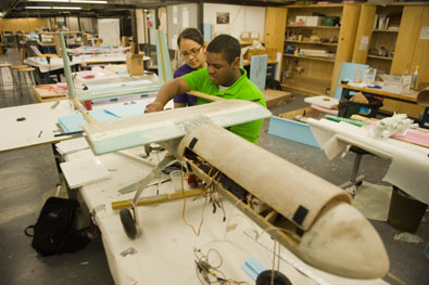 students in shop