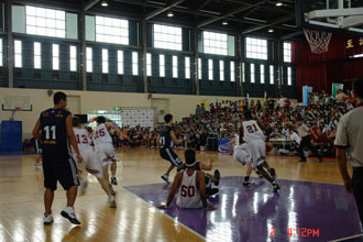 MIT playing basketball at the first Kainan University invitational in Taiwan