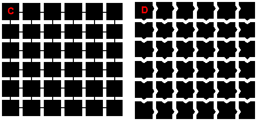 hermann grid illusion - edge variations