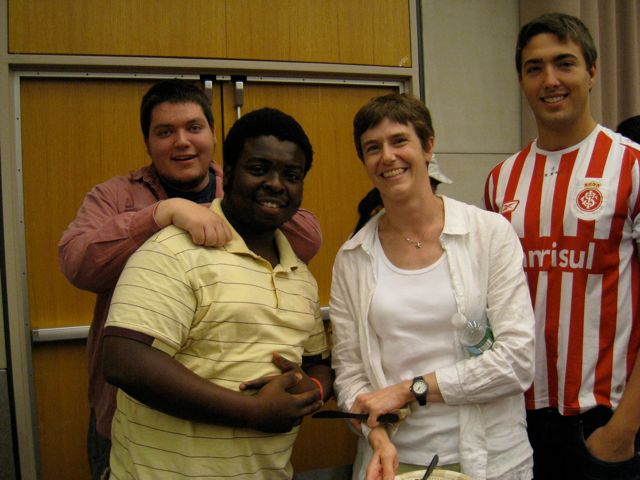 Prof. Amy Keating with Chinweike, Eric, Hector