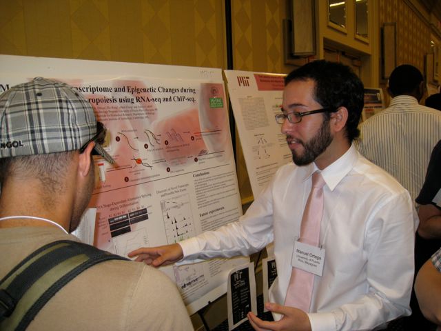 Manual Ortega at poster presentation