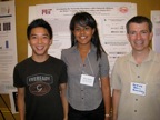 Grad student Thomas Takara, Abby, and Prof. Steve Bell