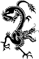 black and white dragon