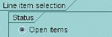 Display line items: line item selection