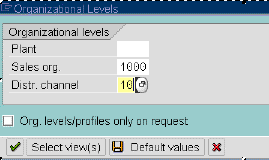 Organizational levels window