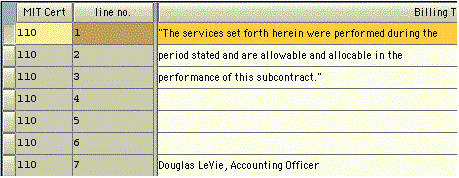 Modify line of existing message: select line