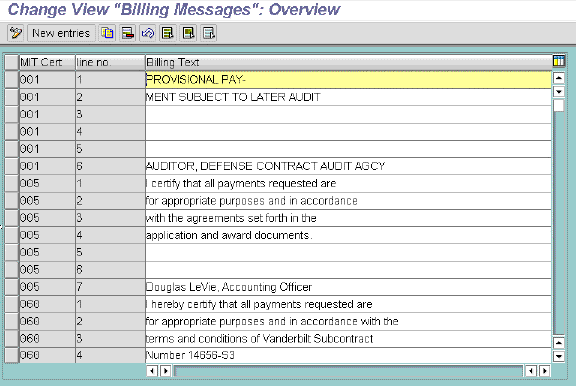 Change billing messages: overview