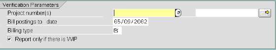 Verification parameters