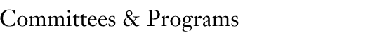 Committees & Programs