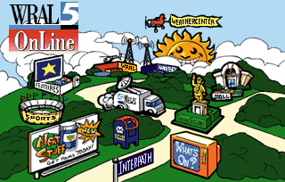 1996 WRAL home page imagemap