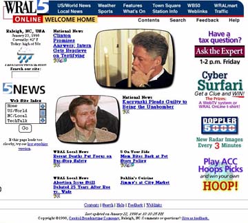1998 WRAL Home Page
