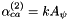 $ \alpha^{(2)}_{ca} = k A_\psi $