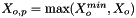 $ X_{o,p} = \max (X_{o}^{min}, X_o) $