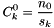 \[ C^0_k = \frac{n_0}{s_k} \]