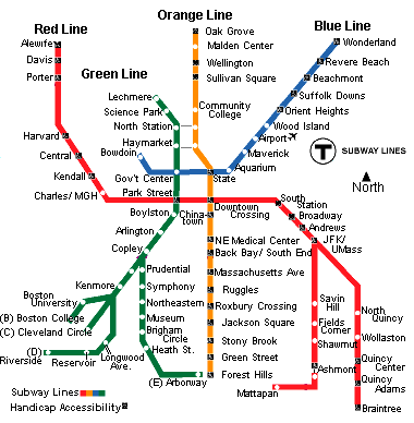 Map of the T system