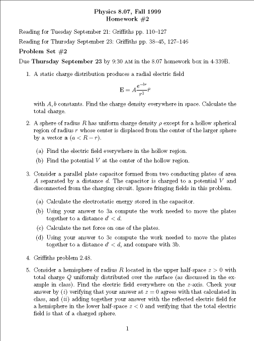 Physics 8.07 Problem Set 2