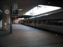 Modern, efficient train service to Malmo. Notice the Washington-like platform edge lights (Taken at Kastrup airport.)