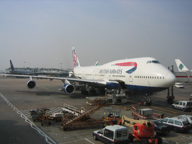 A rare BA 747 at Terminal 3