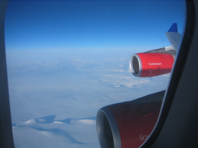 Greenland, as viewed from the lavatory