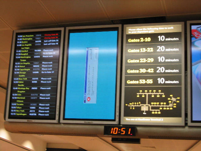 Heathrow's flight displays could use some technical help...