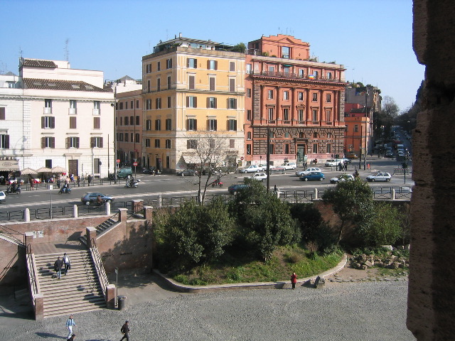 Tourist area across the street from the Colosseum