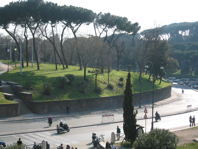 Looking out from the Colosseum