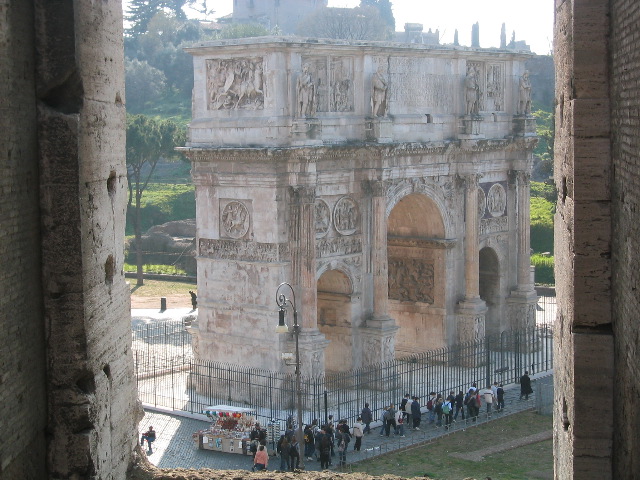 Arch of Constantine from the Colosseum